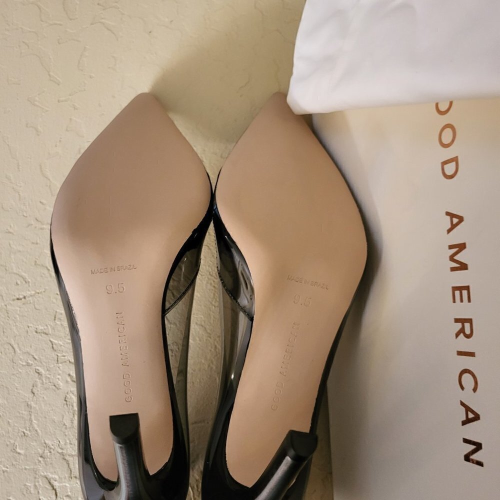 New Good American Cinder-f*cking-rella Pumps - Light Smoke Size 9.5 NWT - Picture 10 of 12